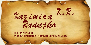 Kazimira Radujko vizit kartica